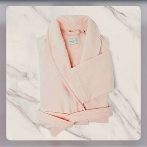 FRETTE Velour Shawl Collar Robe Rose